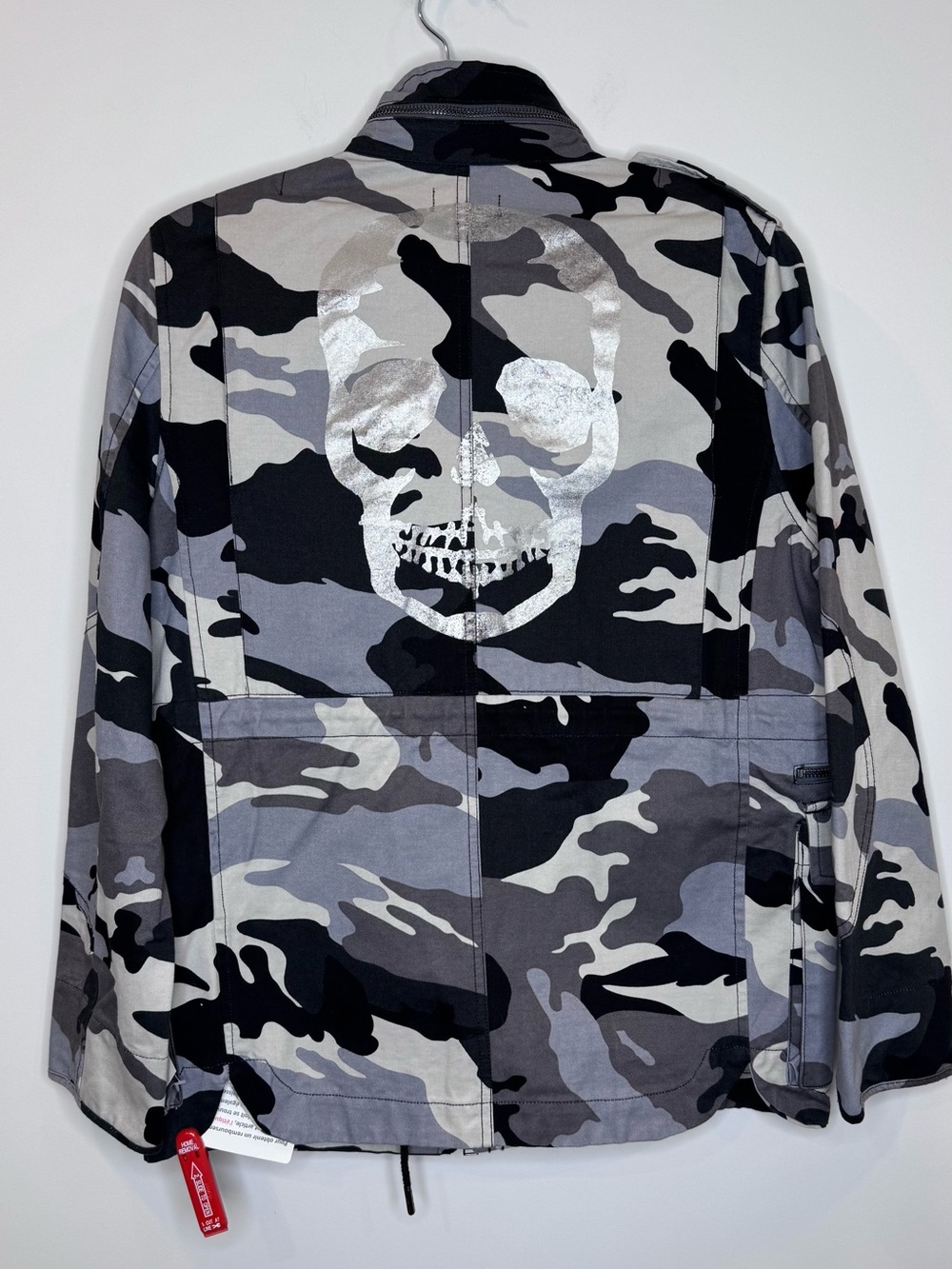 Zadig & Voltaire Black And Gray Kola Camo Jacket Womens Size Small - Picture 4 of 6